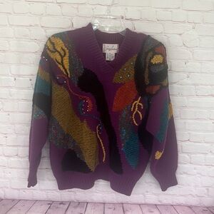 90’s Jaclyn Smith sweater & skirt knitted set size Large & medium